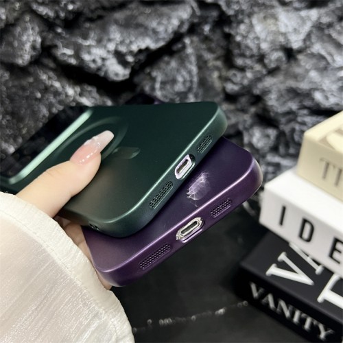 Metallic Look Magnetic Wireless Charging With Lens Protection Shockproof Cover For iPhone